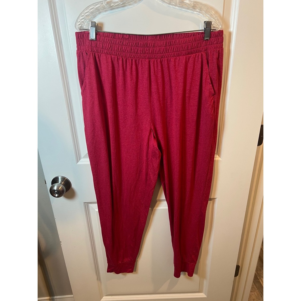 Freely Womens Jogger Pants Heathered Pink XL